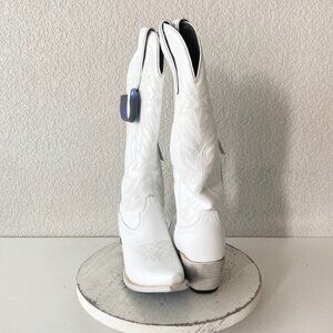 Lane MEGAN MORONEY Smokeshow Womens Cowboy Boots 6.5 White Western Cowgirl Tall